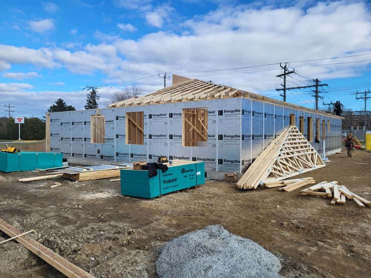 Construction of Habitat for Humanity Sarnia-Lambton four-plex on Union Street in Forest. Submitted photo.