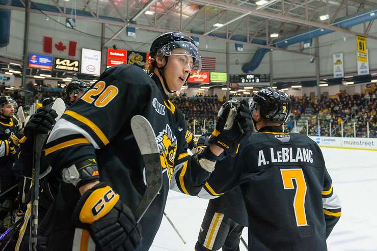 Sarnia Sting home to Peterborough, Jan 3, 2024. Photo by Metcalfe Photography. 