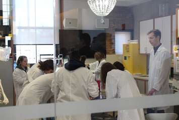A lab class is underway at the new University of Windsor School of Creative Arts, March 22, 2018. Photo by Mark Brown/Blackburn News.