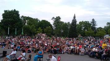 Tragically Hip fans gather in London's Victoria Park to watch the band's final stop of their “Man Machine Poem” tour, August 20, 2016. (Photo by the Free 98.1 Road Crew)