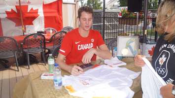A Celebration In Corunna For Local High Jump Gold Medalist Derek Drouin (Blackburnnews.com Photo By Josh Boyce)