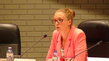 Chatham-Kent Leamington Liberal Candidate Katie Omstead, October 7, 2015 (Photo by Jake Kislinsky)