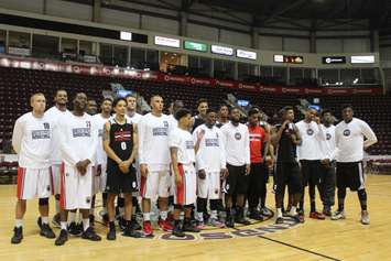 Windsor Express vs Raptors 905 exhibition game at the WFCU Centre on November 5, 2015. (Photo by Ricardo Veneza)
