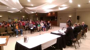 Federal election candidates for Chatham-Kent-Leamington take part in a debate on healthcare on October 14, 2015. (Photo by Matt Weverink)