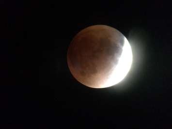 A super blood moon occurred on September 27, 2015.  (Photo courtesy of Jon Kitts)