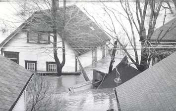 Damage from the flood of 1937 in London. Photo courtesy of the Upper Thames River Conservation Authority.