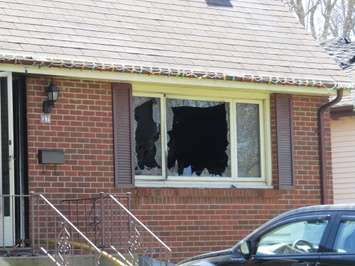 Damage from a fire at 27 Glass Ave., May 8, 2018. (Photo by Miranda Chant, Blackburn News)