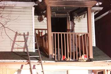 Firefighters respond to a blaze at 528 Church St., May 6, 2015. (Photo by Jason Viau)