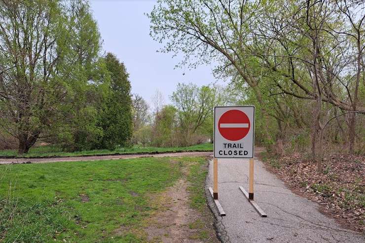 Trail closure at Canatara Park. April 28, 2024. (Photo by Natalia Vega)