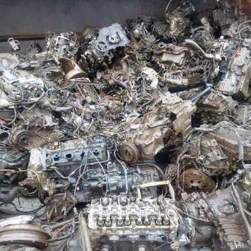 Scrap metal in the WB 401 near Hwy 3, Dcember 22, 2015 (Photo courtesy of Ontario Provincial Police)