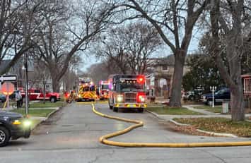 Fire crews on scene at the 100 block of College Avenue