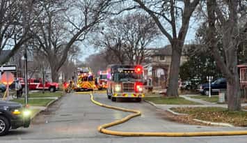 Fire crews on scene at the 100 block of College Avenue