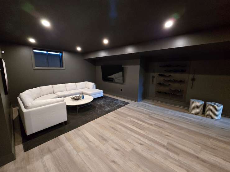 The basement in the 2025 Bluewater Health Foundation Dream Home - Sept. 10/25 (Blackburn Media Photo by Josh Boyce)