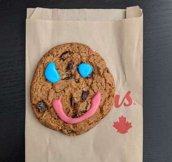 Tim Horton's Smile cookie. September 2019. (Photo by Sikander Iqbal)