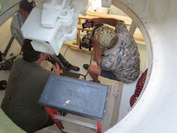 The inside of the Holy Roller Monument. (Photo by Miranda Chant, Blackburn Media)