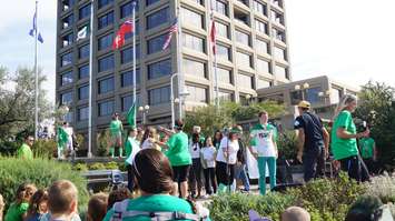 The Franco-Ontarian flag is raised permanently in Sarnia, September 22, 2016 BlackburnNews.com photo by Leeya Morrow.