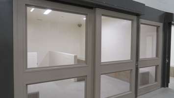 A holding cell at the Regional Intermittent Centre at the Elgin-Middlesex Detention Centre in London, September 13, 2016. (Photo by Miranda Chant, Blackburn News.)