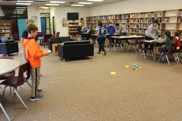 At Ridegtown District High School where the coding club shows off their skills by operating robots with their tablets. October 12, 2016. (Photo by Natalia Vega)