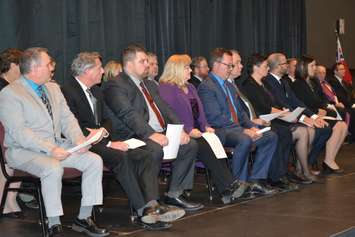 New members of council are sworn in for the 2018-2022 term at the John D Bradley Convention Centre in Chatham, December 3, 2018.  (Photo by Allanah Wills)