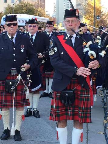 Remembrance Day Ceremony in London's Victoria Park. Photo by Ashton Patis. November 11, 2014.   
