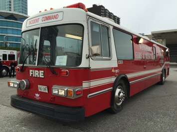 The old Windsor fire command bus is being decommissioned after a new one has been purchased with Windsor police. (Photo by Jason Viau)
