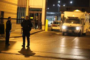 The Windsor police Explosive Disposal Unit attended the Detroit-Windsor Tunnel after a suspicious package was found on January 20, 2015. (Photo by Jason Viau)