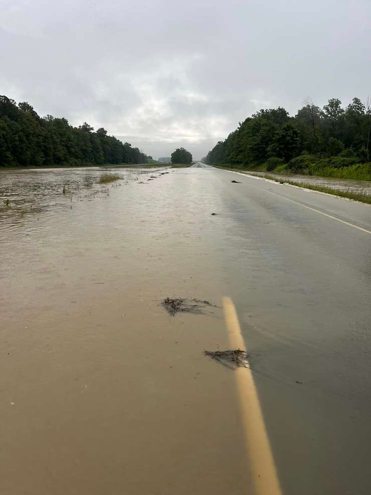 Flooding in Warwick Township. Photo courtesy of Township of Warwick Fire & Rescue Department via Facebook.