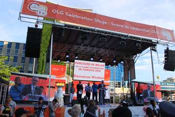 Pan Am Torch Relay ceremony at Windsor City Hall, June 16, 2015. (Photo by Jason Viau)