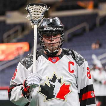 Team Canada Captain Tyler Davis of Wallaceburg. (Photo courtesy of World Junior Lacrosse Championships)