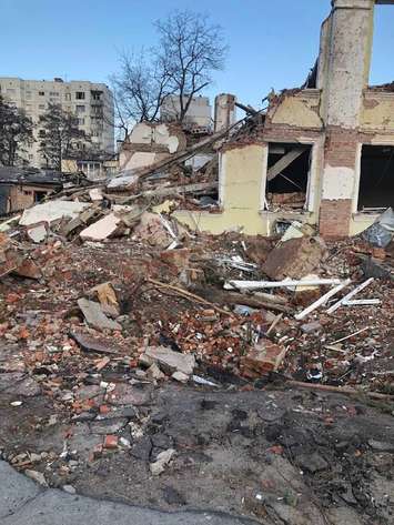 Kevin Broadwood and Ed Dickson visit Ukraine (Photo via Kevin Broadwood Facebook)