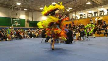 Lambton College's 26th annual Pow Wow in the college gymnasium. April 5, 2018. (Photo by Colin Gowdy, Blackburn News)