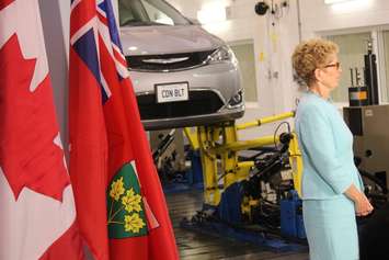Ontario Premier Kathleen Wynne at Chrysler's research centre in Windsor, June 15, 2016. (Photo by Jason Viau)