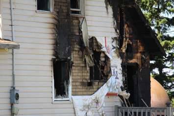 Aftermath of a house fire at 6803 Talbot Trail, August 8, 2016 (Photo by Jake Kislinsky)