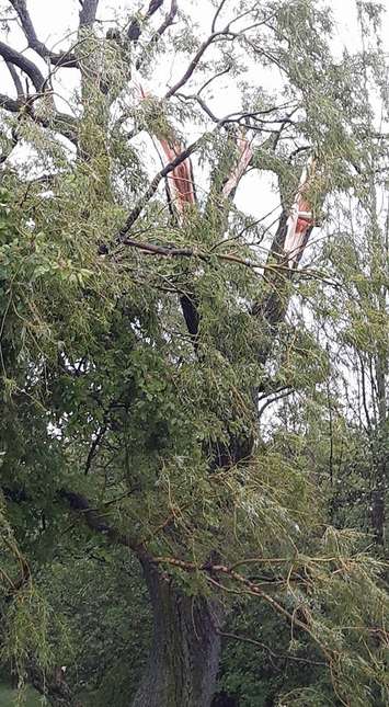 Strong winds tore through the St. Clair Parkway Golf Course in Mooretown on May 21, 2017. (Photo courtesy of Joseph John Najdzion) 