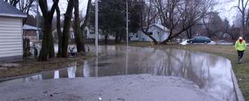 Siskind Court in Chatham has been closed due to flooding. February 7, 2019. (Photo by Greg Higgins)