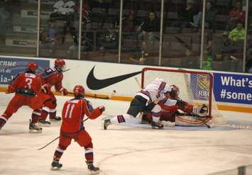 After dominating the tournament the U.S. could only beat Maxim Kalyayev once.
(BlackburnNews.com photo by Dave Dentinger)