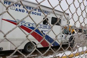 Upwards of 100 emergency personnel practice various training exercises at the old GM plant in Windsor on February 24, 2015. (Photo by Jason Viau)