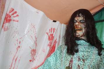 The 6th edition of Reaper's Gate Haunted Backyard Maze is put on at 3150 California Ave. in Windsor in support of Street Help. Photo taken October 21, 2016. (Photo by Ricardo Veneza)