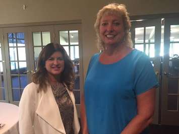 Interim leader of the Conservative Party of Canada Rona Ambrose with Sarnia-Lambton MP Marilyn Gladu. August 10, 2016 BlackburnNews.com photo by Melanie Irwin