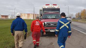 Sarnia Area Disaster Simulation at Enbridge. November 3, 2016 BlackburnNews.com photo by Melanie Irwin
