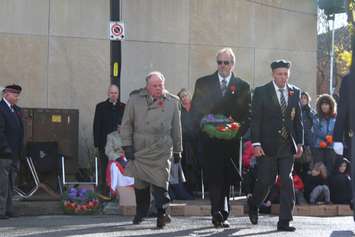 Remembrance Day ceremony at Chatham's Cenotaph, November 11, 2016 (Photo by Jake Kislinsky)