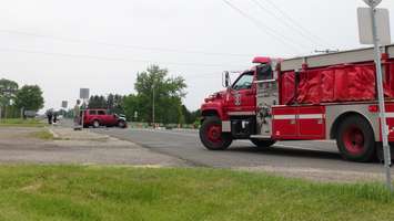 The scene of a crash on Highway 40 at Countryview LIne (Photo by Jake Kislinsky)