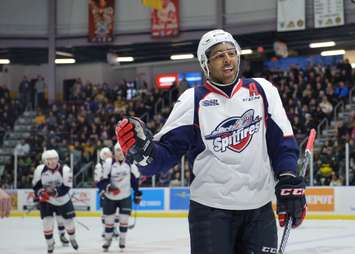 The Windsor Spitfires take on the Sarnia Sting, March 24, 2018. (Photo courtesy of Metcalfe Photography)