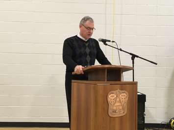 Dean Edwardson, GM of the Sarnia Lambton Environmental Association, speaks ahead of the website launch. February 21, 2018. (Photo by Colin Gowdy)