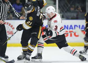 The Sarnia Sting defeat the Niagara IceDogs 5-4 in OT. February 10, 2018. (Photo courtesy of Metcalfe Photography)