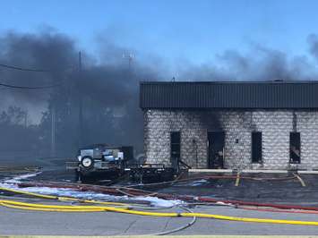 The scene of a fire on Hart Place in Chatham. October 9, 2019. (Photo by Allanah Wills)