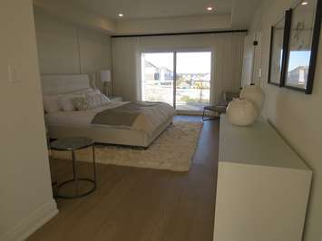 The master bedroom inside the Dream Lottery dream home at 1761 Upper West Ave. in London. (Photo by Miranda Chant, Blackburn News)