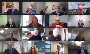 City staff join Sarnia council virtually for 2022 budget deliberations. December 7, 2021 Image captured from YouTube.
