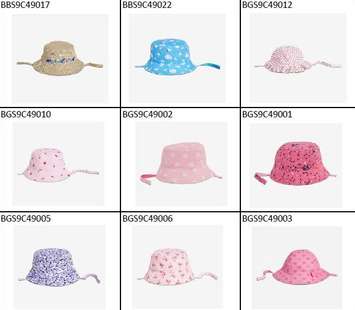 Baby sun hats sold by Loblaws Company stores recalled by Health Canada. (Photo courtesy of Health Canada)
