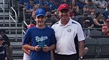 Kohen Ronnenburg, Outfield Award. (Photo courtesy of Daniel McComb)